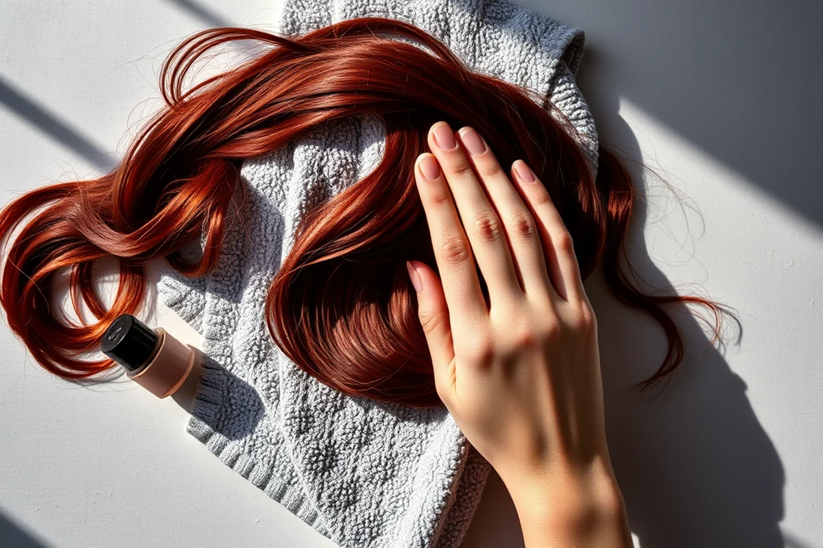 dark red hair dye — Dark Red Hair Dye (the finished result)